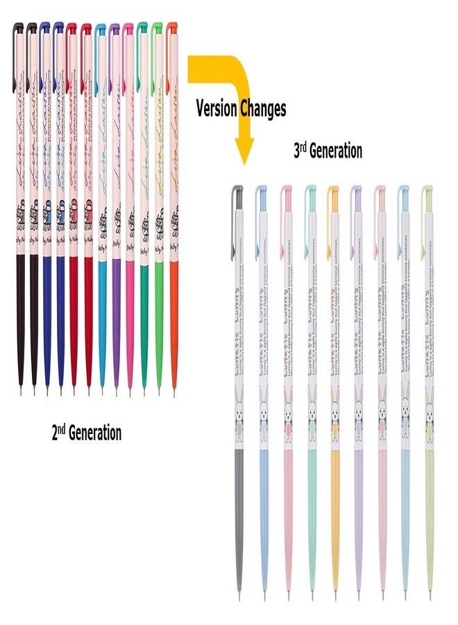 ZEESOON Xeno Slim Ball Point Pens 0.38mm (Pack of 12) 9 Color Mix Simple Pencil Pouch Additional - Image 4