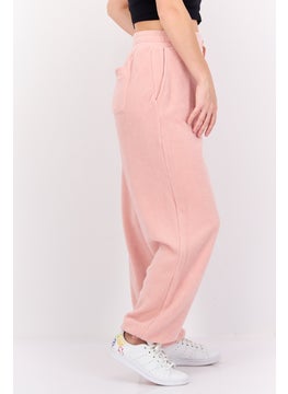NIA Women Regular Fit Textured Jogger Pants, Pink  - Image 2