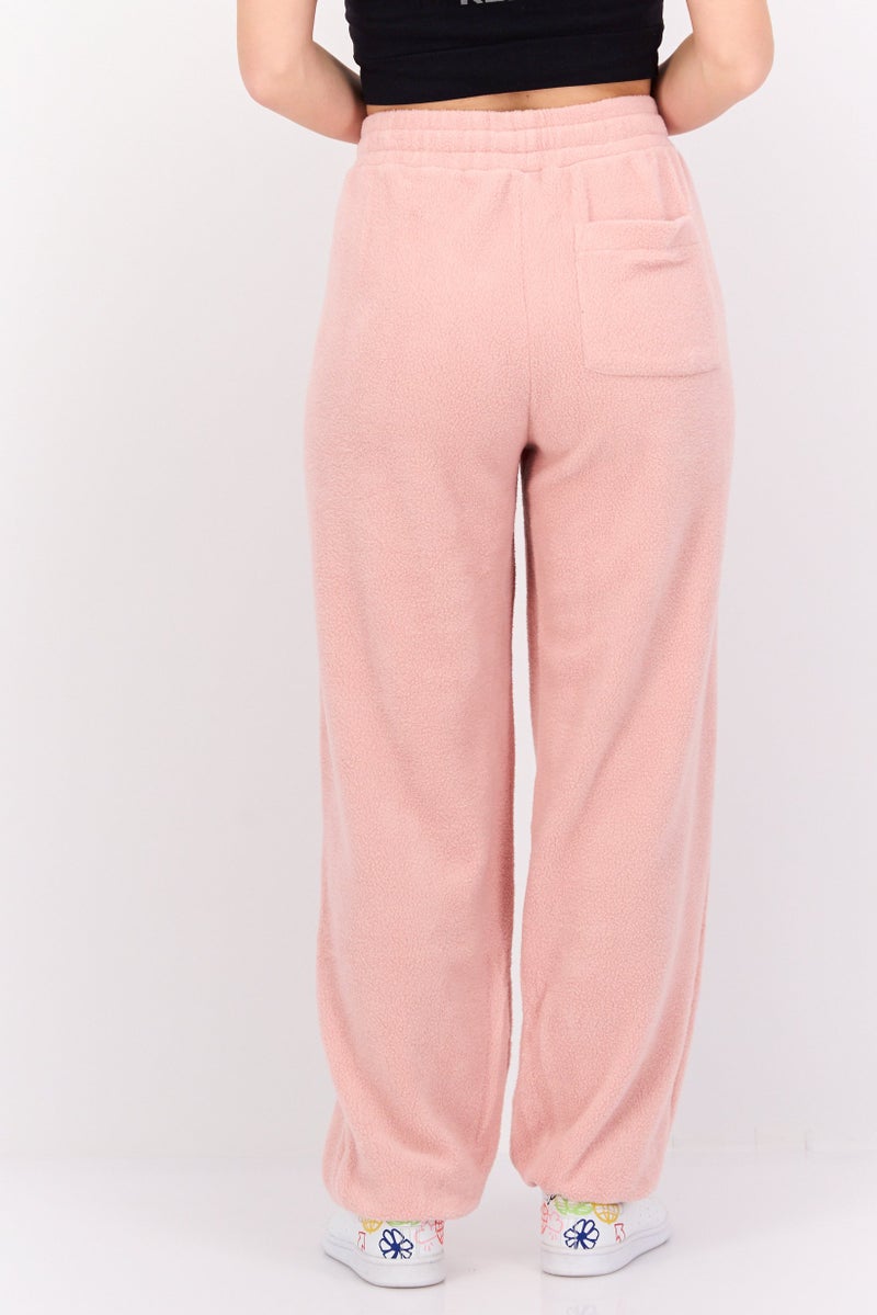 NIA سروال جوجر مزخرف بتصميم عادي للنساء، وردي - Image 3