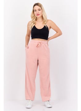 NIA Women Regular Fit Textured Jogger Pants, Pink  - Image 4