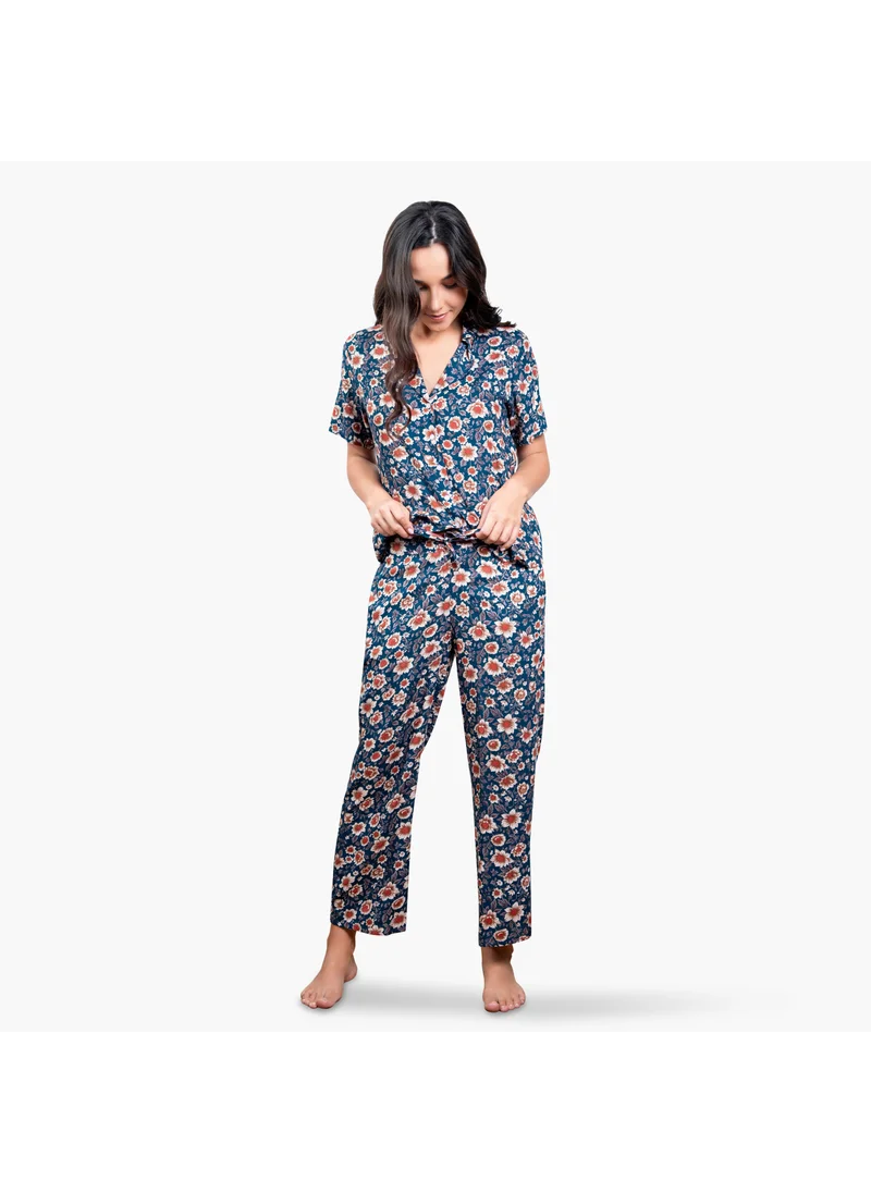 Aadaraya Floral Print Pyjama Set