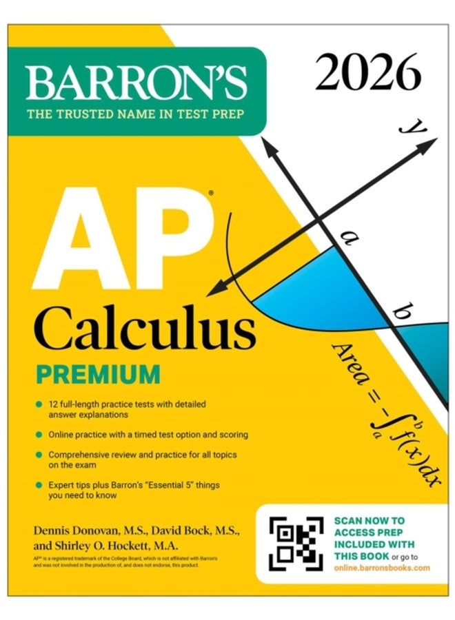 AP Calculus Premium, 2026: Prep Book with 12 Practice Tests + Comprehensive Review + Online Practice