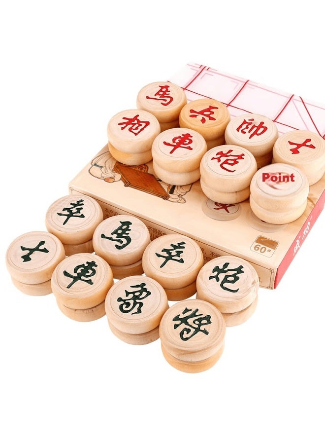 SUCCESS Chenggong Maple Chinese Chess Set No. 60, High-quality Solid Wood Camping Chess Set With Plastic Board, Gift For Father-in Beginner Chess - Image 1