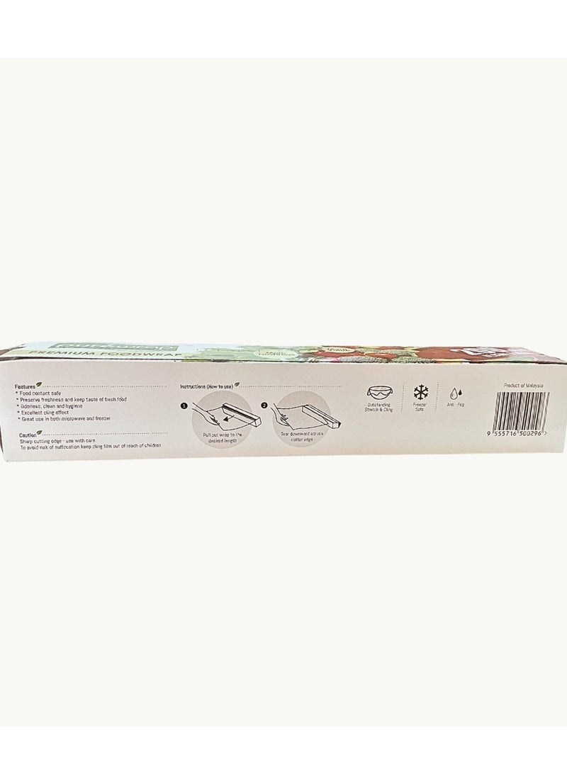 Nice Pack Cling Plus Plastic Wrap, 200 Sq Ft, 1 Count (Pack of 1)  - Image 2