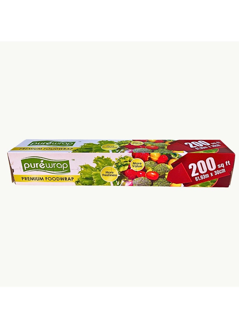 Nice Pack Cling Plus Plastic Wrap, 200 Sq Ft, 1 Count (Pack of 1)  - Image 1