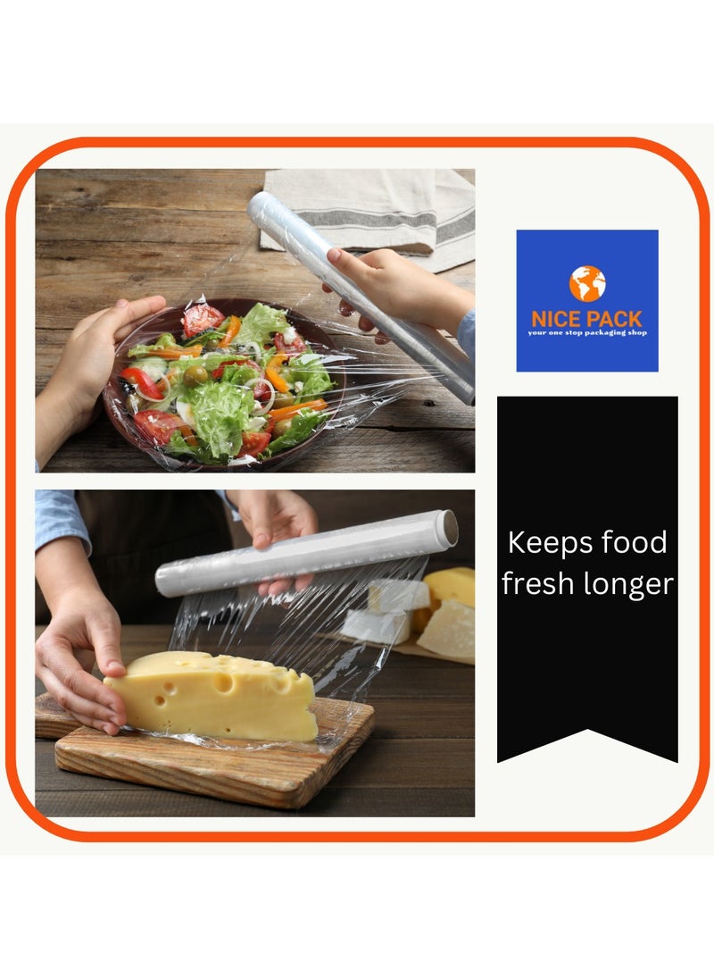 Nice Pack Cling Plus Plastic Wrap, 200 Sq Ft, 1 Count (Pack of 1)  - Image 3