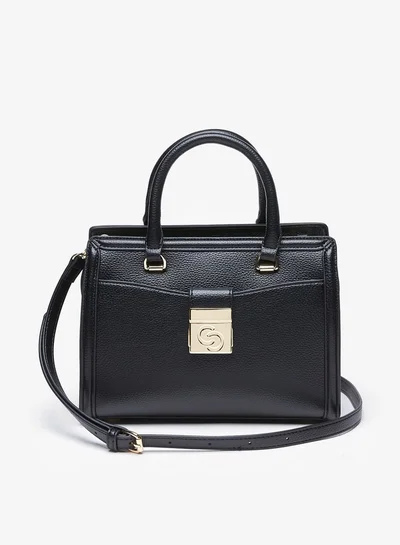 سيليست Women's Textured Tote Bag with Zipper Closure and Detachable Strap