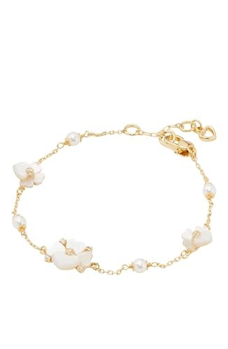kate spade new york Precious Pansy Bracelet, White Multi/Gold, One Size - Image 1