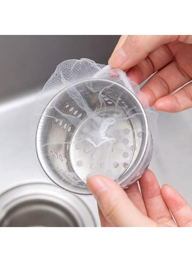 Happy Home Disposable Kitchen Sink Mesh Strainer - 100 Pack Sink Strainer Bags - Mesh Sink Strainer Bags for Collecting Kitchen Food Waste.  - Image 2