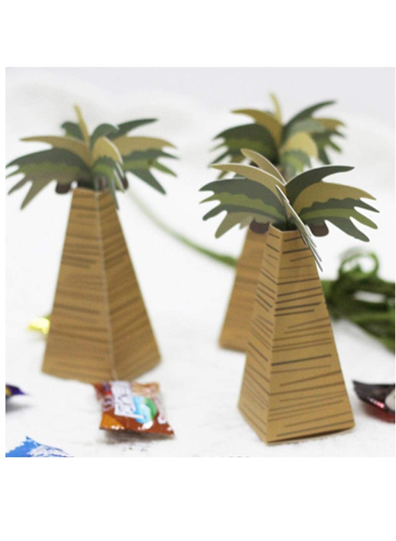 50 قطعة حلوى هدية مربع التعبئة والتغليف هدية مربع الشوكولاته هدية مربع تخزين الحلوى الطفل حمام هدية مربع الشوكولاته حلوى مربع مربع الشوكولاته النخيل شجرة جوز الهند هدية مربع - Image 2