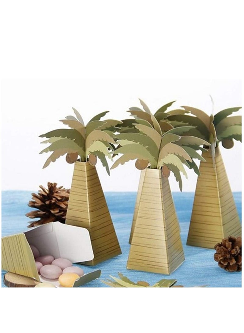 50 قطعة حلوى هدية مربع التعبئة والتغليف هدية مربع الشوكولاته هدية مربع تخزين الحلوى الطفل حمام هدية مربع الشوكولاته حلوى مربع مربع الشوكولاته النخيل شجرة جوز الهند هدية مربع - Image 3