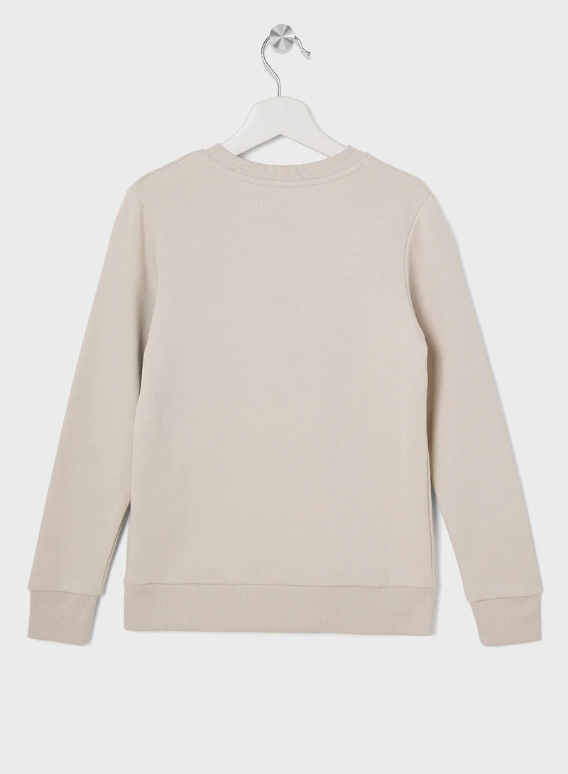Jack & Jones Junior Kids Graphic Print Crew Neck Sweatshirt