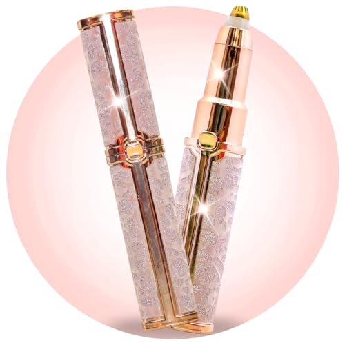 AMENDAS Eyebrow Trimmer for Women, 2 in 1 Rechargeable Facial Hair Remover For Women with Replaceable Heads, Professional Painless Personal Hair Removal Eyebrow Razor with Indicator Lights (NEW) - Image 3