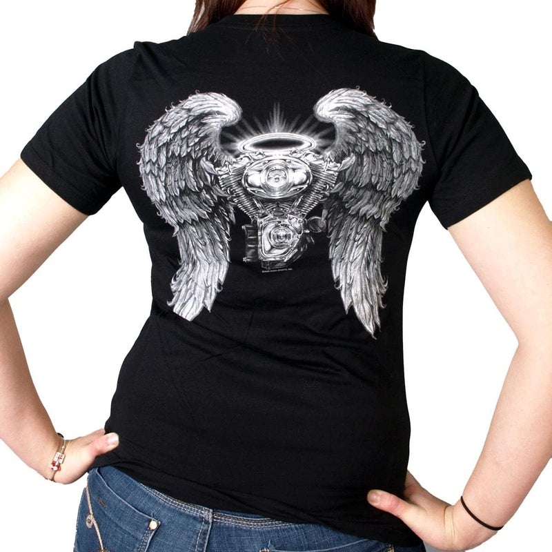 Hot Leathers Asphalt Angel Women's Biker T-Shirt - Image 2