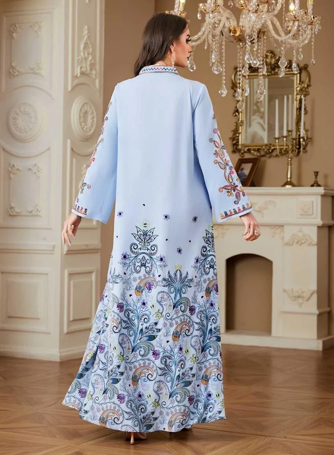 Take Two Multi Women Floral Printed Embellished Jalabiya for Women | Best Price UAE