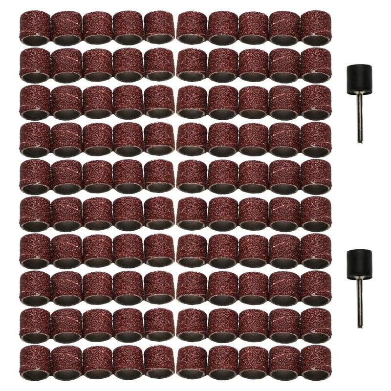 أداة دوارة خشنة بنية اللون 180 مكونة من 100 قطعة - Image 1