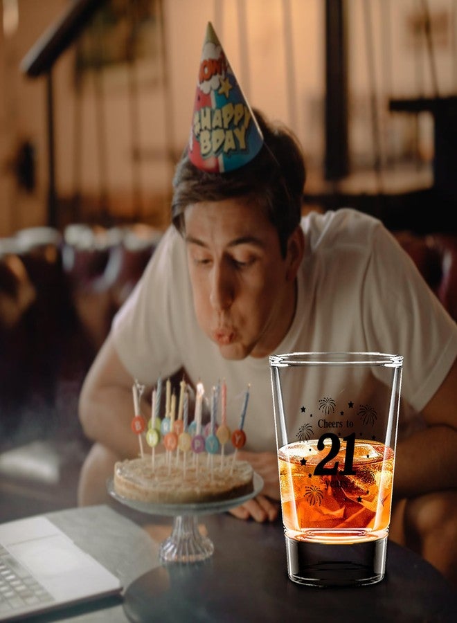 Time Roaming 3 PCS 21th Birthday Shot Glasses Set, 1.5 oz Cheers to 21 Years Clear Shot Glass Cups with Heavy Base, Birthday Decorations for Women, Men, Funny Birthday Gifts, Party Supplies or Favors for Her, Him - Image 4