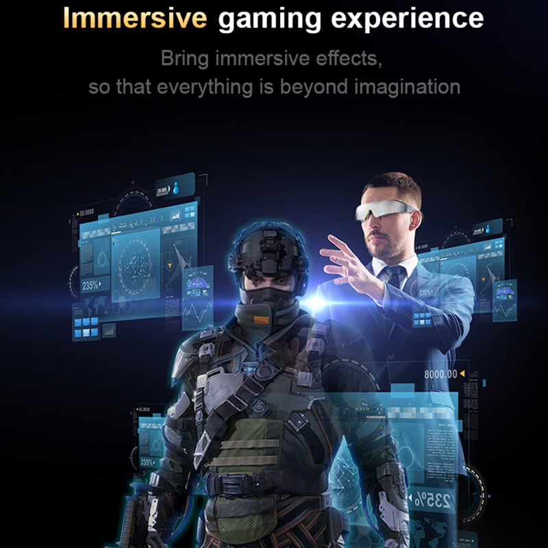 ENMESI V20 Intelligent AR/VR Glasses Portable HD Private Giant Screen Video Player 3D Glasses Virtual 200-inch Ultra-large Screen 0°-500° Myopia Adjustment Adjustable Brightness Connectable to - Image 4