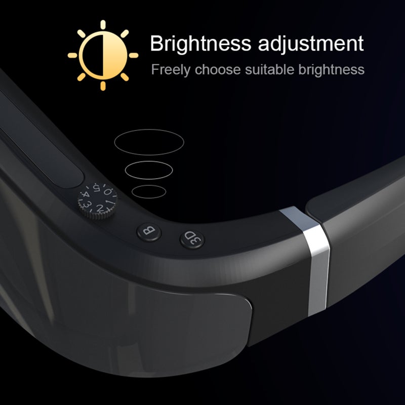 ENMESI V20 Intelligent AR/VR Glasses Portable HD Private Giant Screen Video Player 3D Glasses Virtual 200-inch Ultra-large Screen 0°-500° Myopia Adjustment Adjustable Brightness Connectable to - Image 2