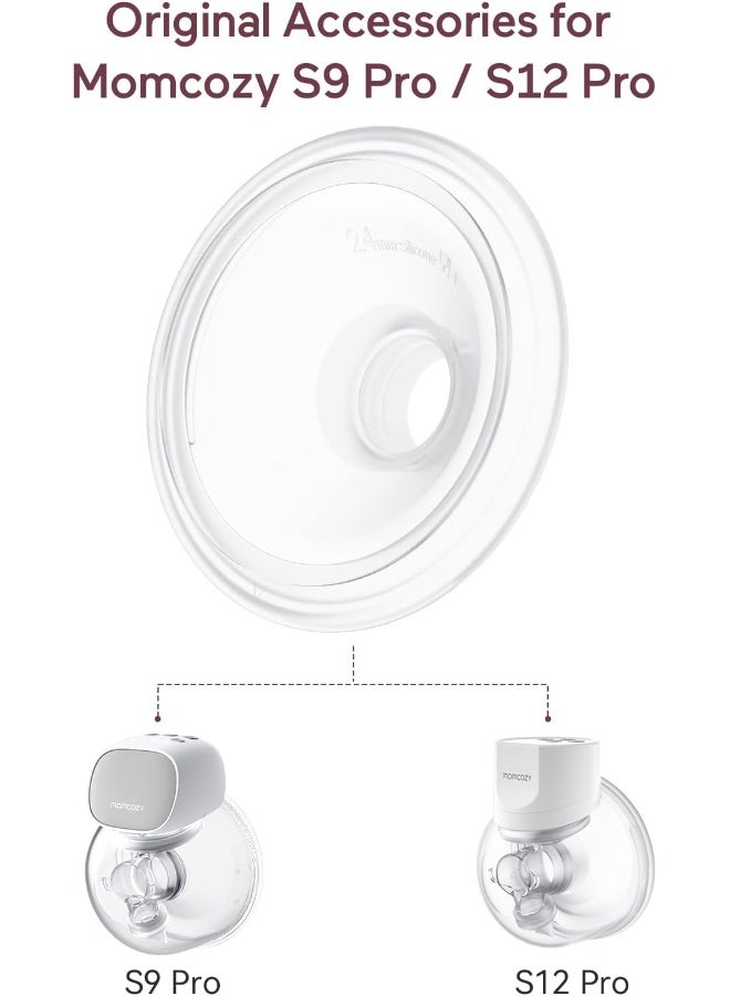 مام كوزي ملحقات بديلة أصلية من Momcozy S9 Pro/S12 Pro، متوافقة فقط مع مضخة  Momcozy S9 Pro/S12 Pro، غير مخصصة لـ S9/S12 (شفة مزدوجة الغلق 24 مم، عبوة واحدة) - Image 4