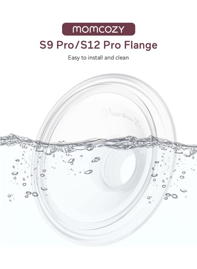 مام كوزي ملحقات بديلة أصلية من Momcozy S9 Pro/S12 Pro، متوافقة فقط مع مضخة  Momcozy S9 Pro/S12 Pro، غير مخصصة لـ S9/S12 (شفة مزدوجة الغلق 24 مم، عبوة واحدة) - Image 5