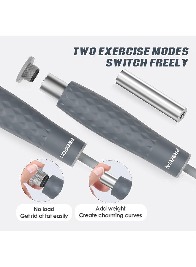 PROIRON PROIRON Skipping Rope Double Weighted Jump Rope 1LB Tangle-Free Double Fat Burning with Adjustable Extra Thick 7mm Weighted Jumping Rope for Endurance Weight Lose Crossfit MMA Cardio & Workouts - Image 3