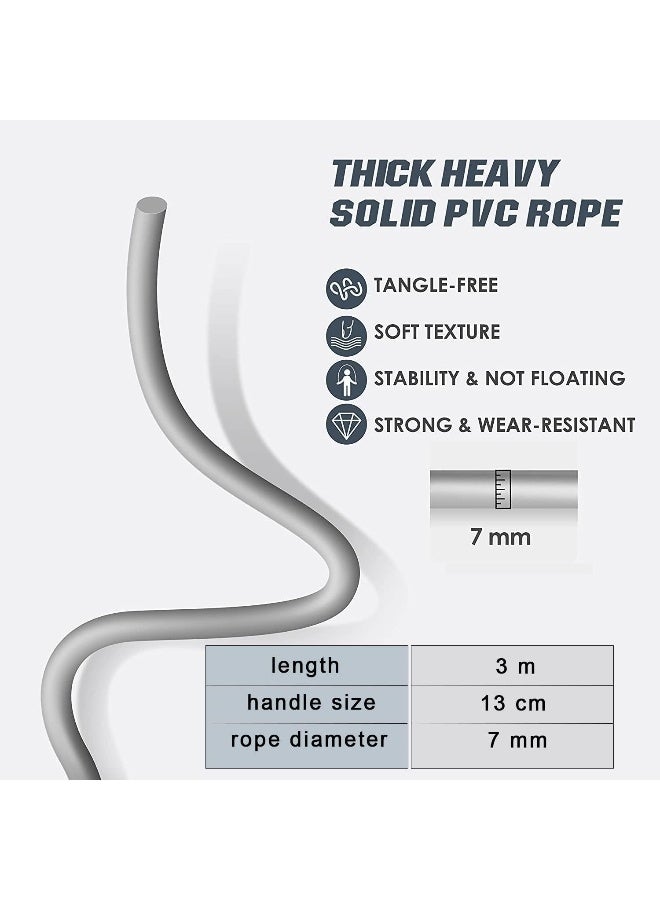 PROIRON PROIRON Skipping Rope Double Weighted Jump Rope 1LB Tangle-Free Double Fat Burning with Adjustable Extra Thick 7mm Weighted Jumping Rope for Endurance Weight Lose Crossfit MMA Cardio & Workouts - Image 4