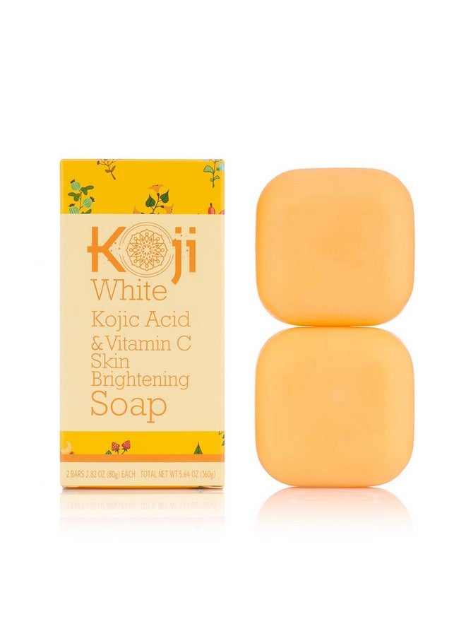Kojic Acid & Vitamin C Brightening Soap, Hydrating Face & Body For Radiant Glow Skin, Nourishing, Moisturizing, Even Tone Cleansing Bar, Vegan, Paraben-Free, 2.82 Oz (2 Bars)