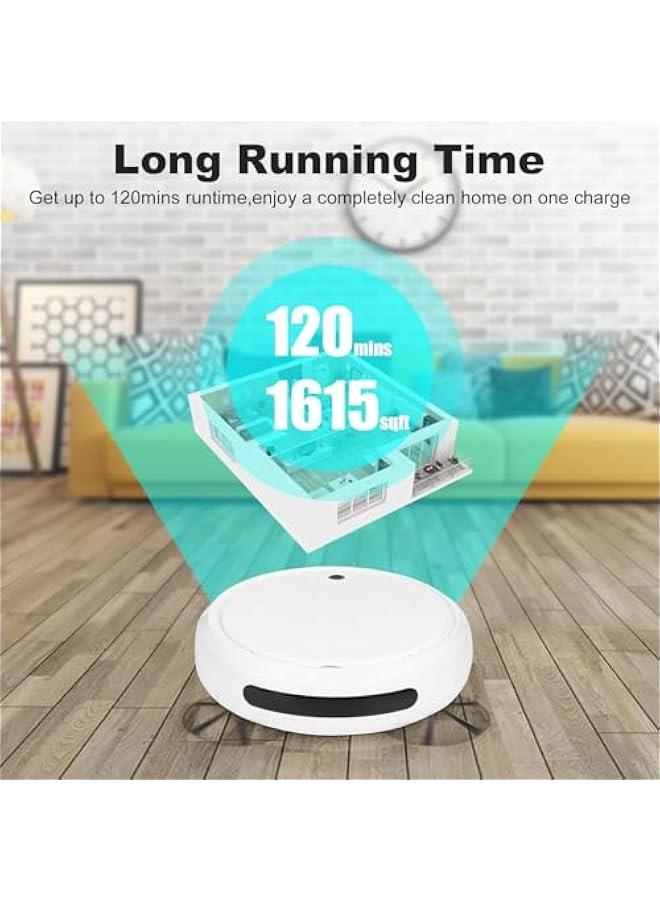 Robot Vacuum Cleaner,Intelligent Sweeping Robotic Vacuum with Mop for Pet Hair,Hard Floor,Tile,Smart Sweeping Mopping Robot Set Helper for Home Office  - Image 2