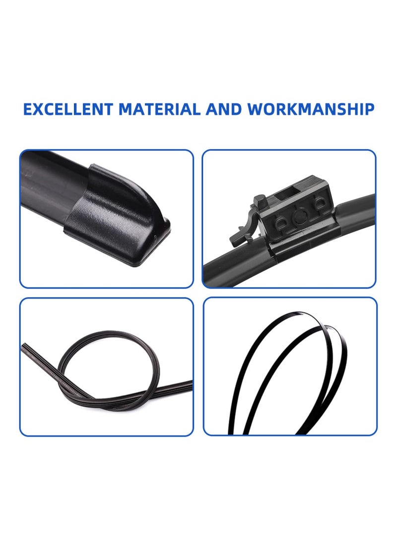 Front Wiper Blades For Mercedes-Benz E-Class W213 S213 model 2016-2019 24"/22" Front Windshield Wiper Blades - Image 5