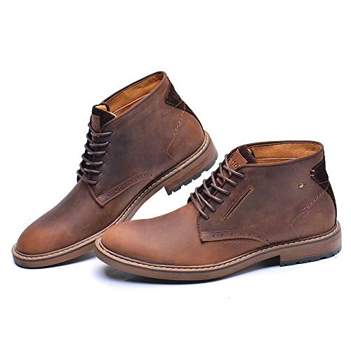 Arkbird Chukka Boots Fashion and Comfort Casual Oxfords Ankle Lace Up Boot Dark-Brown 12 - Image 2