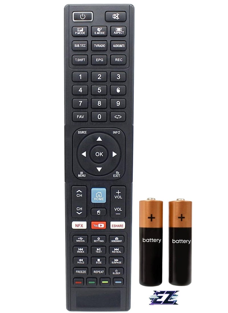 ELTRAZONE Replacement Remote Control RM-C3401 for JVC TV LT-55N775A LT-55N685A LT-65N785A LT55N685A LT55N775A LT65N785A with battery - Image 1