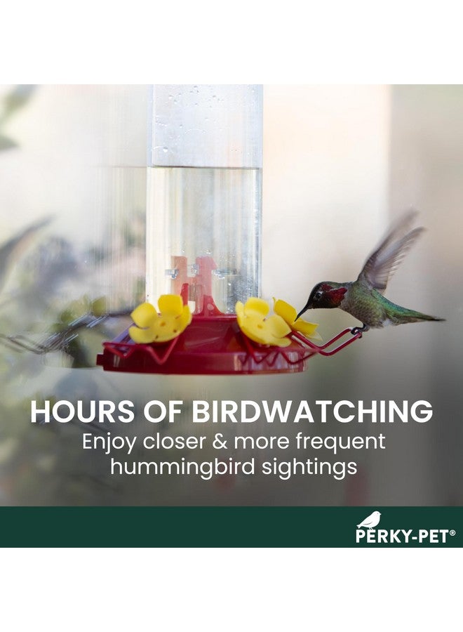 Perky-Pet 217 Window Mount Plastic Hummingbird Feeder with Perches - 8 oz Outdoor Garden Décor Hummingbird Feeder, iridescent color - Image 2