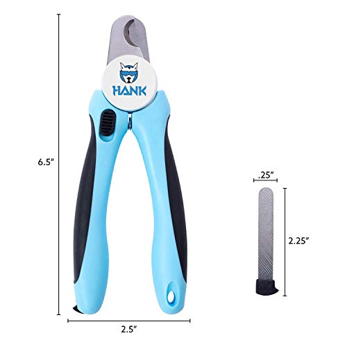 HANK Dog Nail Clipper - Pet Nail Trimmer - 3.5mm Sharp Blade - Avoid Overcutting - Safety Gaurd Button - Nail Filer - Nail Cutter for Dogs & Cats (Basic Model) - Image 5