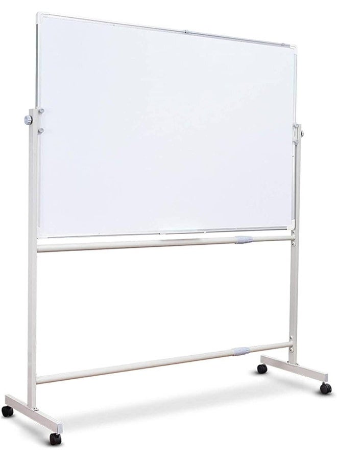 MOMENT Whiteboard With Stand 90X120Cm, Double Sided Magnetic Whiteboard On Wheels, Mobile Standing White Board For Office, Classroom, School & Home  - Image 1