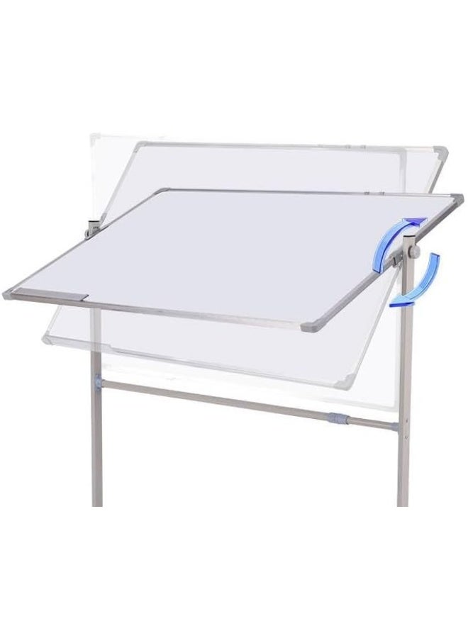MOMENT Whiteboard With Stand 90X120Cm, Double Sided Magnetic Whiteboard On Wheels, Mobile Standing White Board For Office, Classroom, School & Home  - Image 2