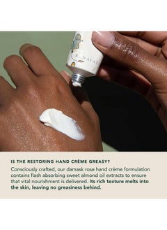 RANAVAT BOTANICS Ranavat Restoring Hand Cream - Daily Hand Lotion For Dry Hands With Damask Rose - Non Greasy Hand Lotion For Everyday Dryness - Hydrates With Almond Oil & Vitamin E (1.7 Oz)  - Image 4