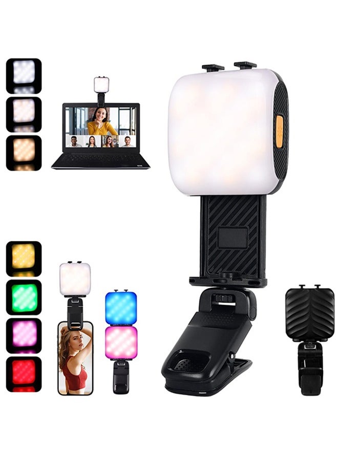 GROIC Retractable Phone Light, 3 Light Modes, 13 RGB Portable Selfie Rechargeable for iPhone, Phone, iPads, Laptops Selfies, TiKTok, Volg, Makeup, Video Conferencing  - Image 1