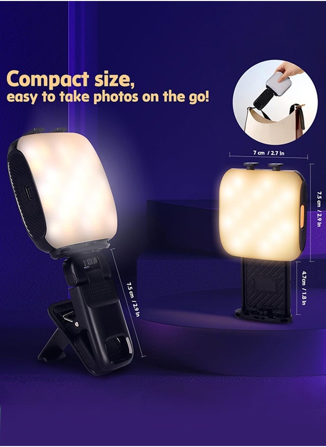 GROIC Retractable Phone Light, 3 Light Modes, 13 RGB Portable Selfie Rechargeable for iPhone, Phone, iPads, Laptops Selfies, TiKTok, Volg, Makeup, Video Conferencing  - Image 2