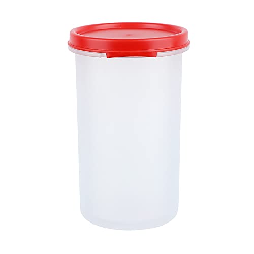 Cutting EDGE Smart Slim Storage Set of 8 Air-Tight & Leak Resistant Plastic Modular Container For Juice, Snack, Spice, Dry Fruit, Chia Seed, Stackable, BPA Free, Food Grade Safe (585 ML, Red) - Image 5