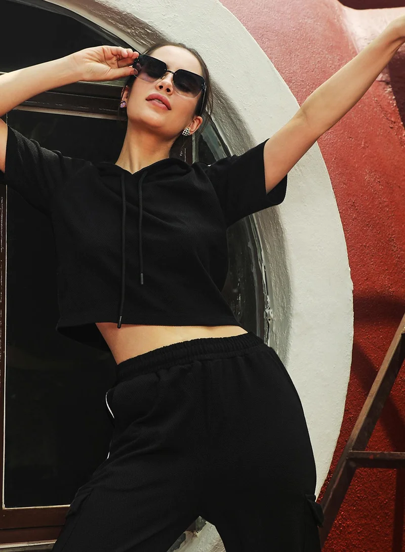 PINACOLADA Women's Obsidian Black Utility Co-Ord Set