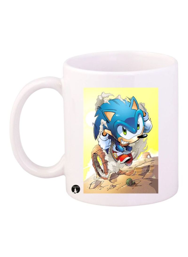 RKN Sonic Video Game Printed Mug Blue/Yellow/Red Standard Size