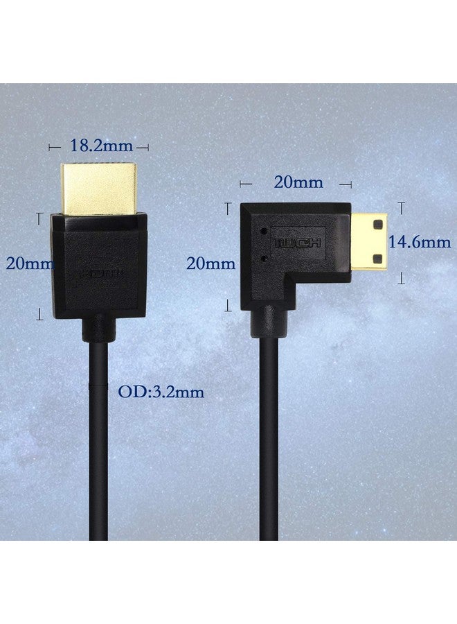 PNGKNYOCN 15Cm Mini Hdmi To Hdmi Short Cable 90 Degree Left Angle High Speed Mini Hdmi Male To Hdmi 2.0 Male Adapter Support 4K@60Hz Youcheng For Raspberry Pi Tablet Camera Etc (L)  - Image 5