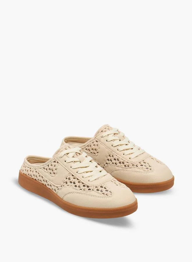 Women Mesh Detail Slip-On Sneakers