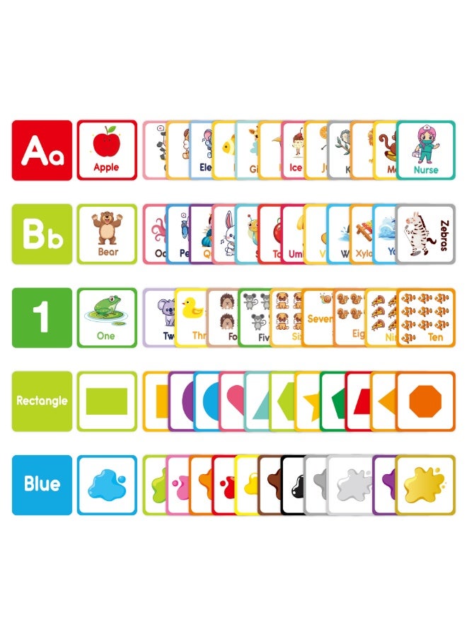 Capstro Toddler Learning Flash Cards – Model A 60 Double-Sided Cards | Educational Montessori Toy for Early Learning | English Alphabet, Animals, Shapes & Objects | Cognitive Flashcards for Kids Ages 1–4 - Image 1