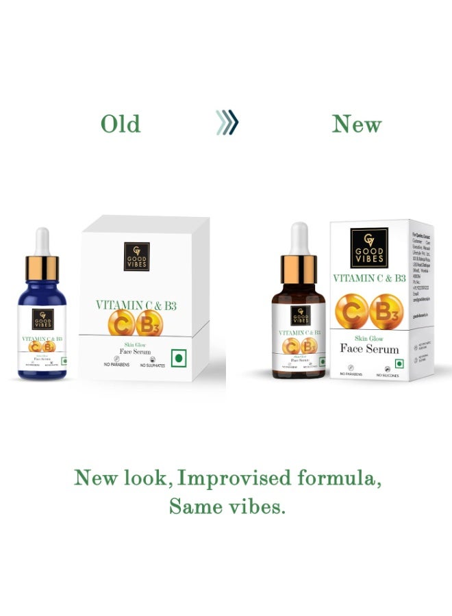Good Vibes Vitamin C & Vitamin B3 Skin Glow Serum, 10 ml With Anti Aging Properties Helps Reduce Fine Lines and Wrinkles, Naturally Glowing Face Serum For All Skin Types, No Parabens & Sulphates - Image 4