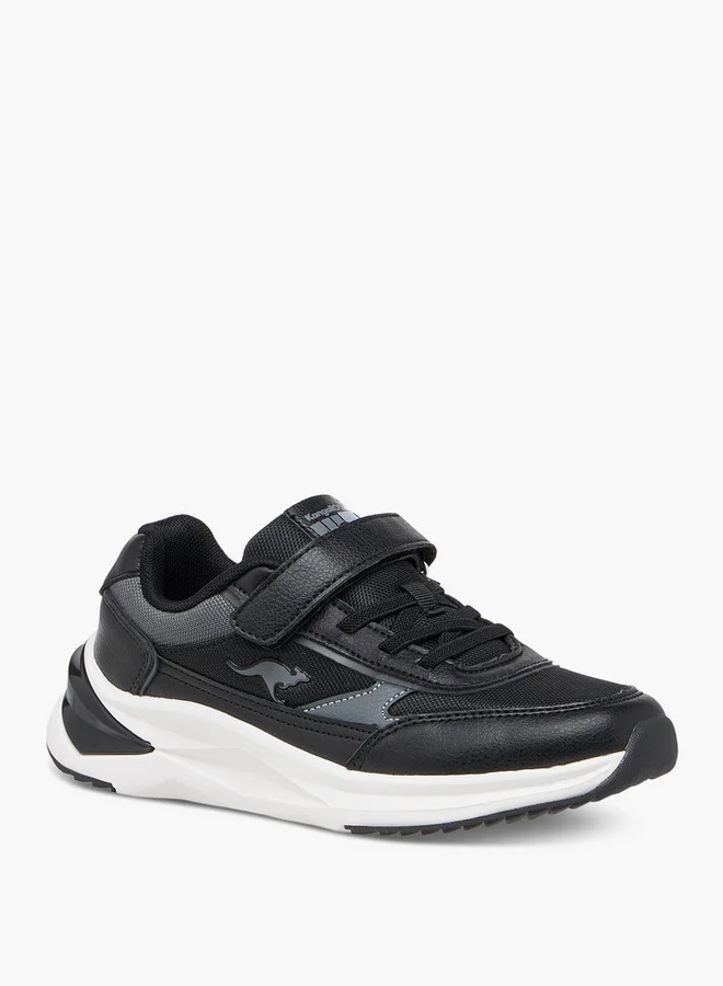 كانغاروس Boys' Panelled Sports Shoes with Hook and Loop Closure