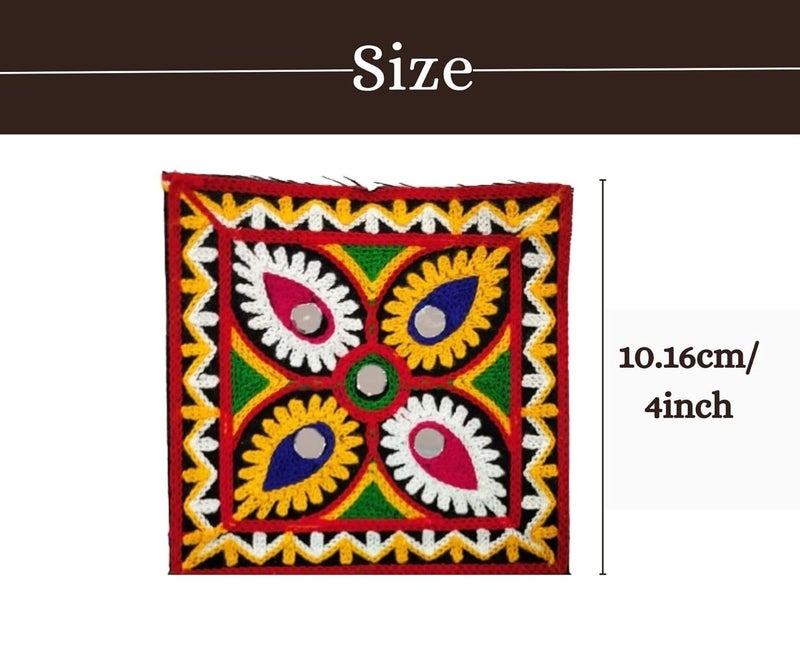 LIPSA ENTERPRISE LIPSA ENTERPRISE Embroidered Patch for Making LehengaBaby Frocks KurtisDressesClothesTops and Tunics Blouse Saree Jacket Jeans Art and Craft Supply Set of 6 Design 3  - Image 2