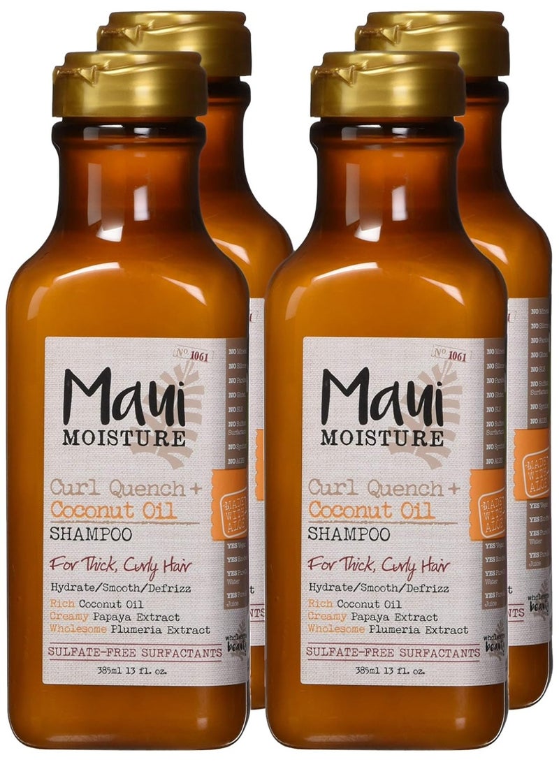 Maui Moisture Maui Moisture Curl Quench + Coconut Oil Curl-defining Anti-frizz Shampoo 13.0 fluid_ounces (Pack of 4) - Image 1