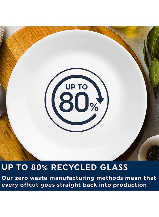 Corelle طقم من 6 صحون عشاء بيضاء وزرقاء محيطية (1119400) 26 سم - Image 5